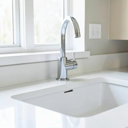 Robinet neuf en chrome posé par AquaLille